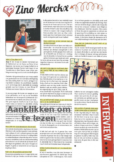 Artikel over Zino Merckx in GymTalk